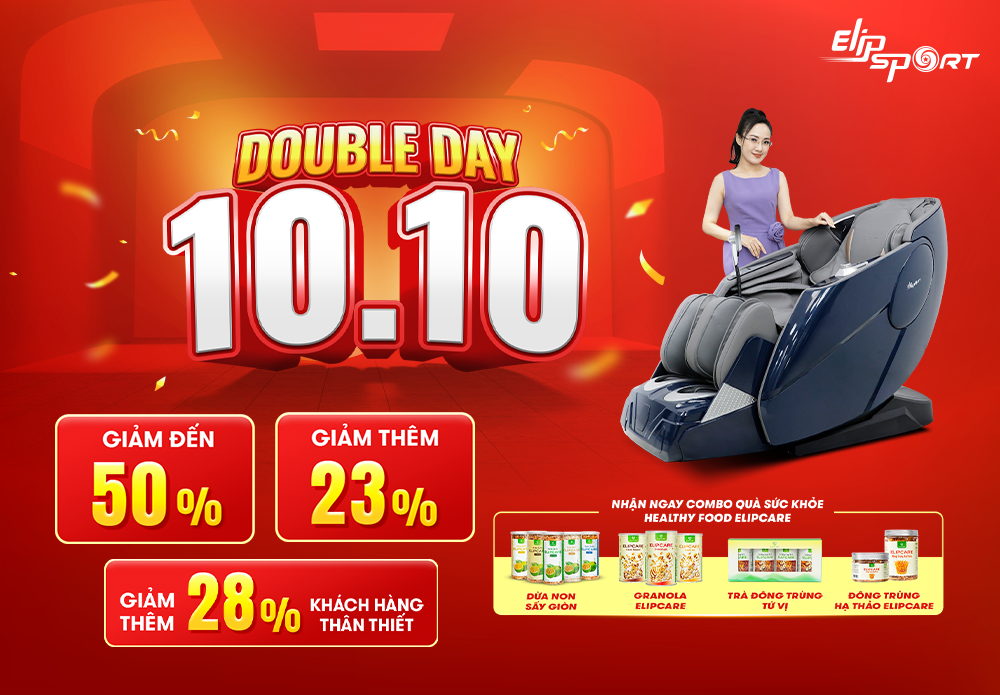 DOUBLE DAY 10.10 - ELIPSPORT GIẢM ĐẾN 50%, GIẢM THÊM 28% - ảnh 1