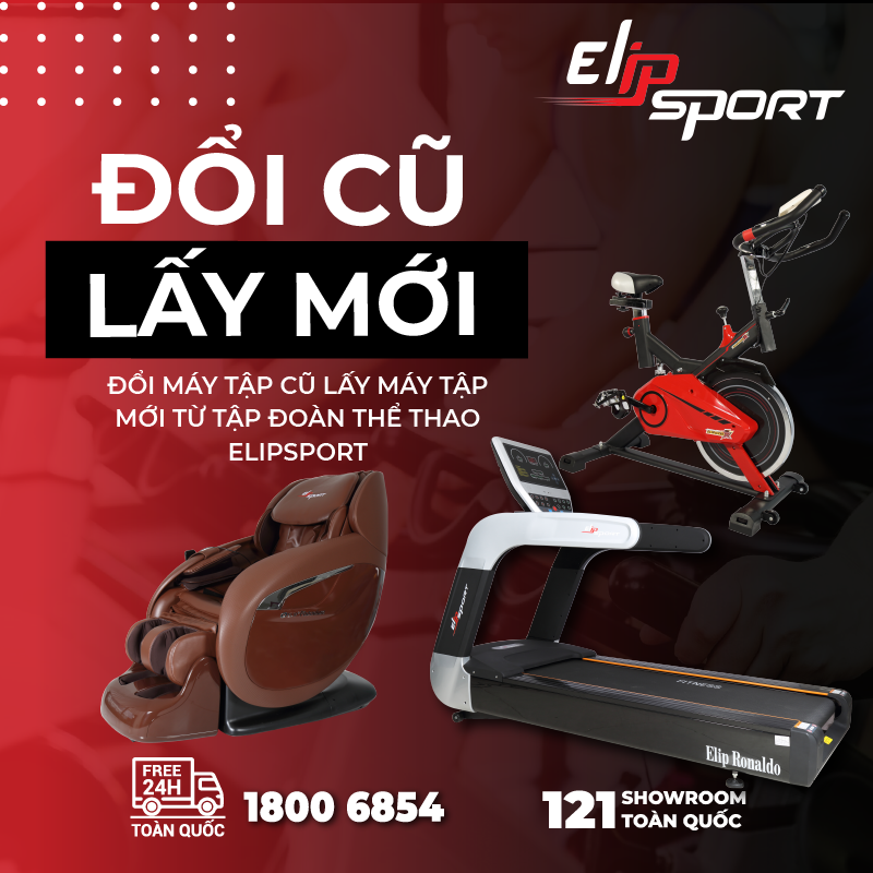 Đổi máy tập cũ lấy máy tập mới từ Tập Đoàn Thể Thao Elipsport