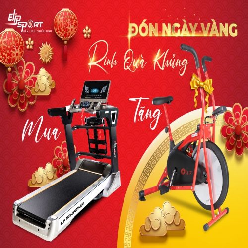 Elipsport tặng xe đạp tập ELIP Zalo khi mua máy chạy bộ