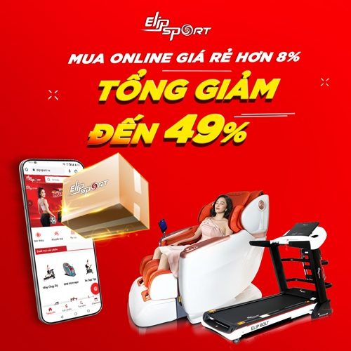 Trợ giá mùa dịch: Mua Online giảm thêm đến 8% tại Elipsport