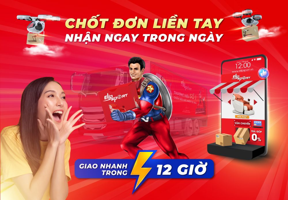 Elipsport Giao Hàng Thần Tốc 12H, Vận Chuyển Miễn Phí Toàn Quốc