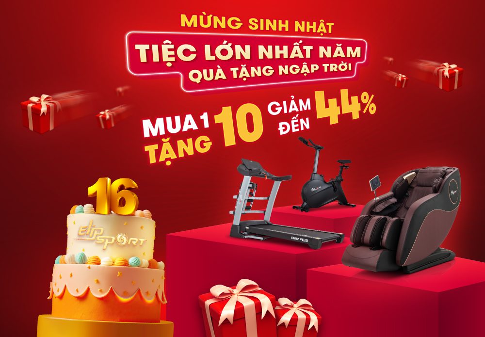 TIỆC LỚN NHẤT NĂM - QUÀ TẶNG NGẬP TRỜI, MỪNG ELIPSPORT 16 TUỔI