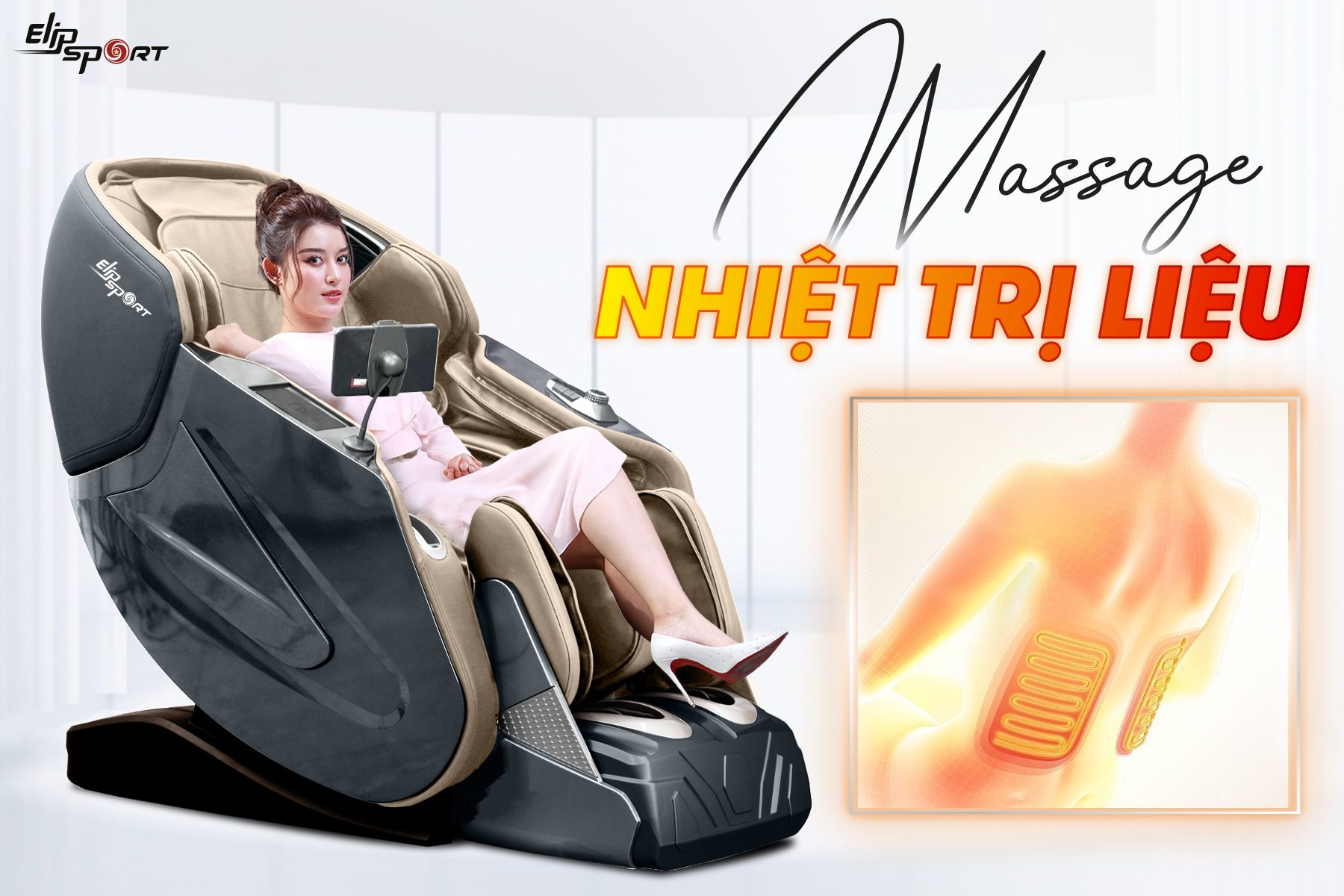 ghế massage elip o6 gray