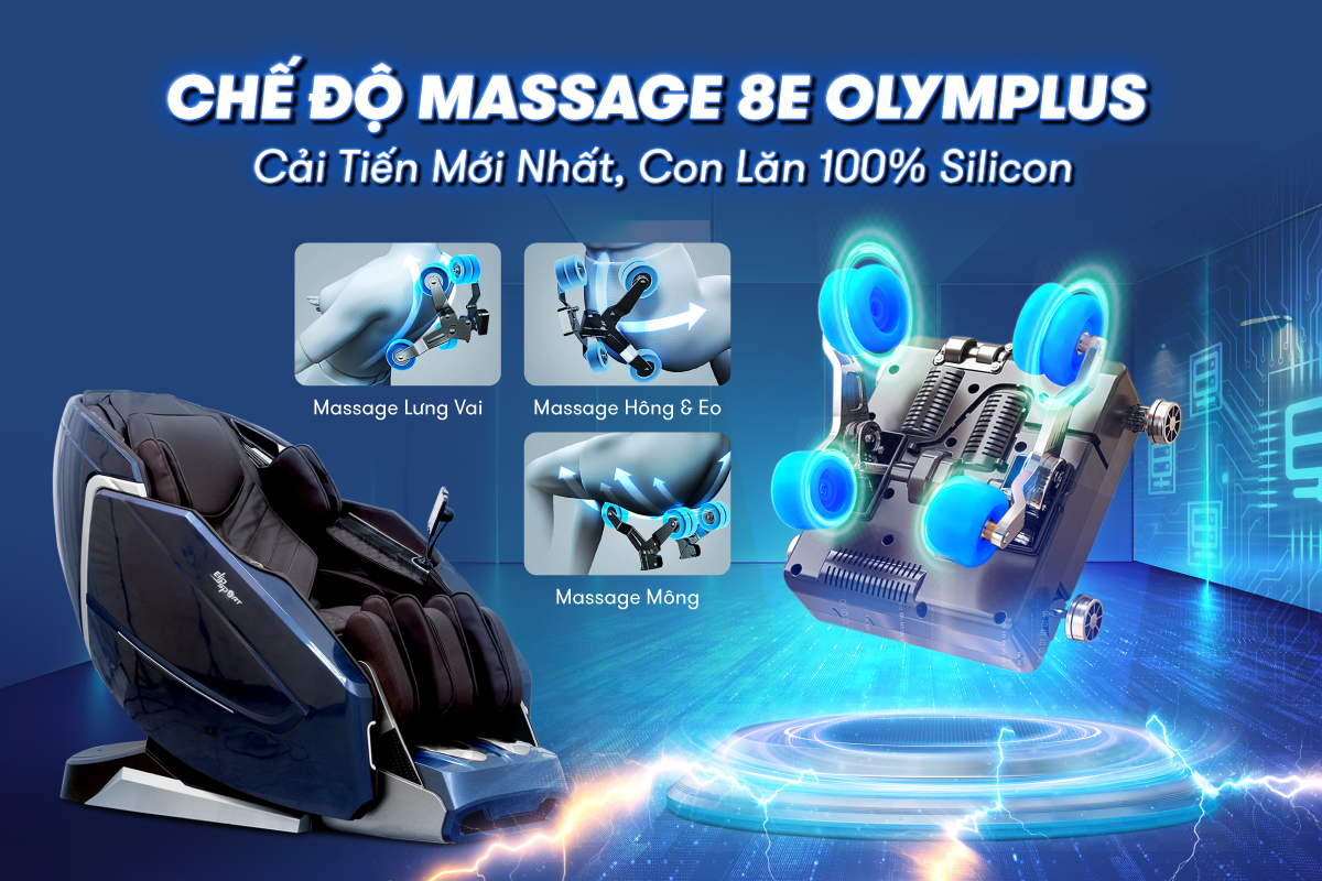 ghế massage elip o8 silver