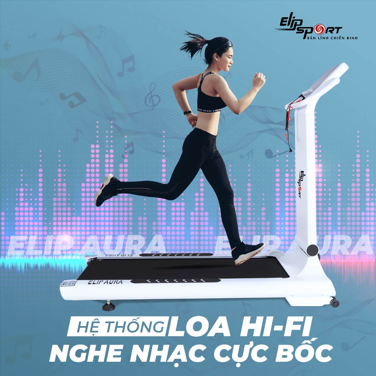 Máy chạy bộ điện đơn năng ELIP Aura