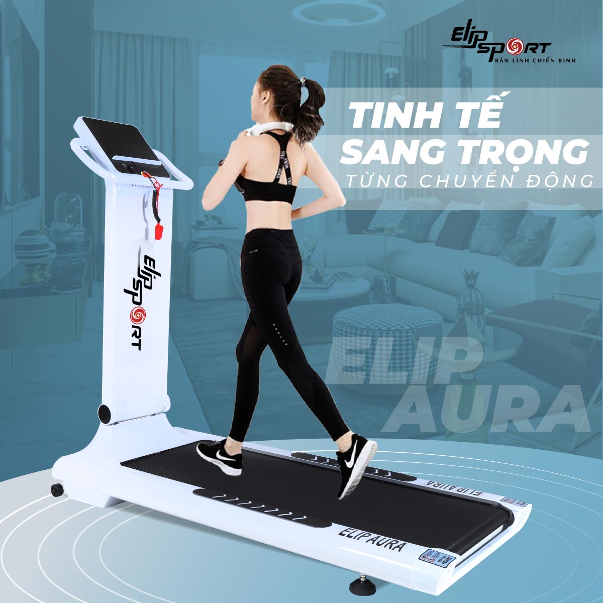 Máy chạy bộ điện đơn năng ELIP Aura