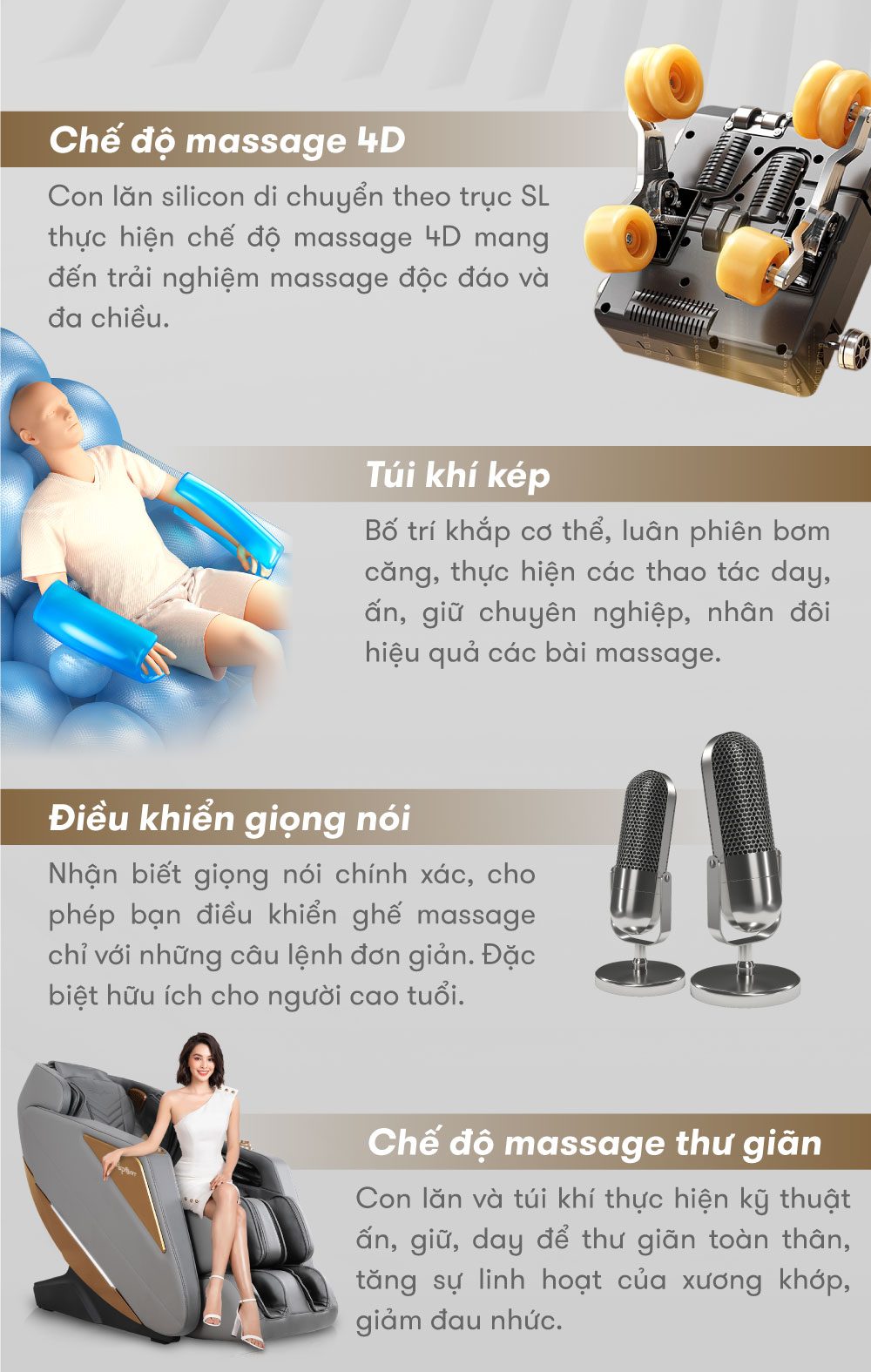 Ghế massage ELIP Platinum Gold